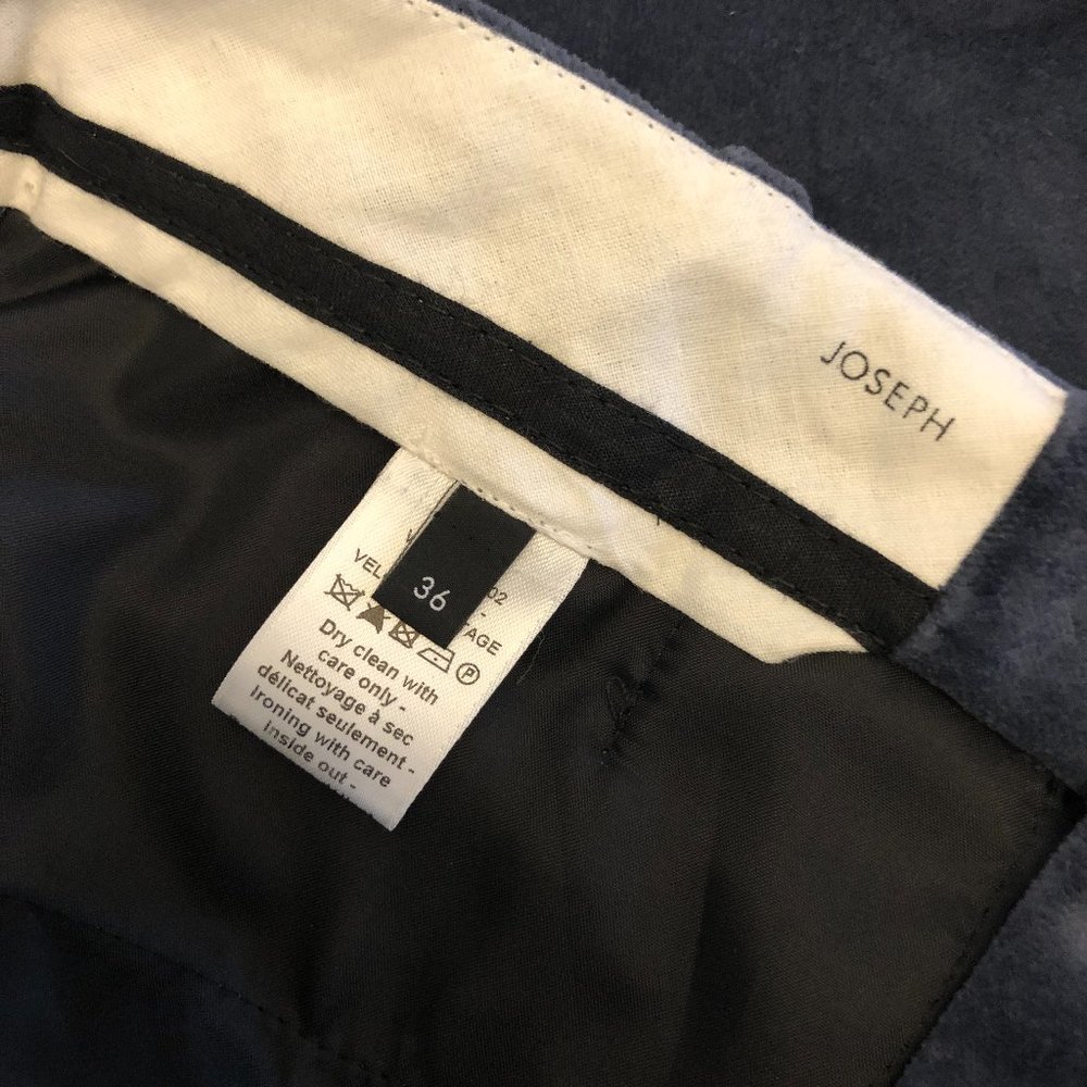 Joseph Blue Velvet Velours Vintage “Rocker” Pants - Picture 6 of 8